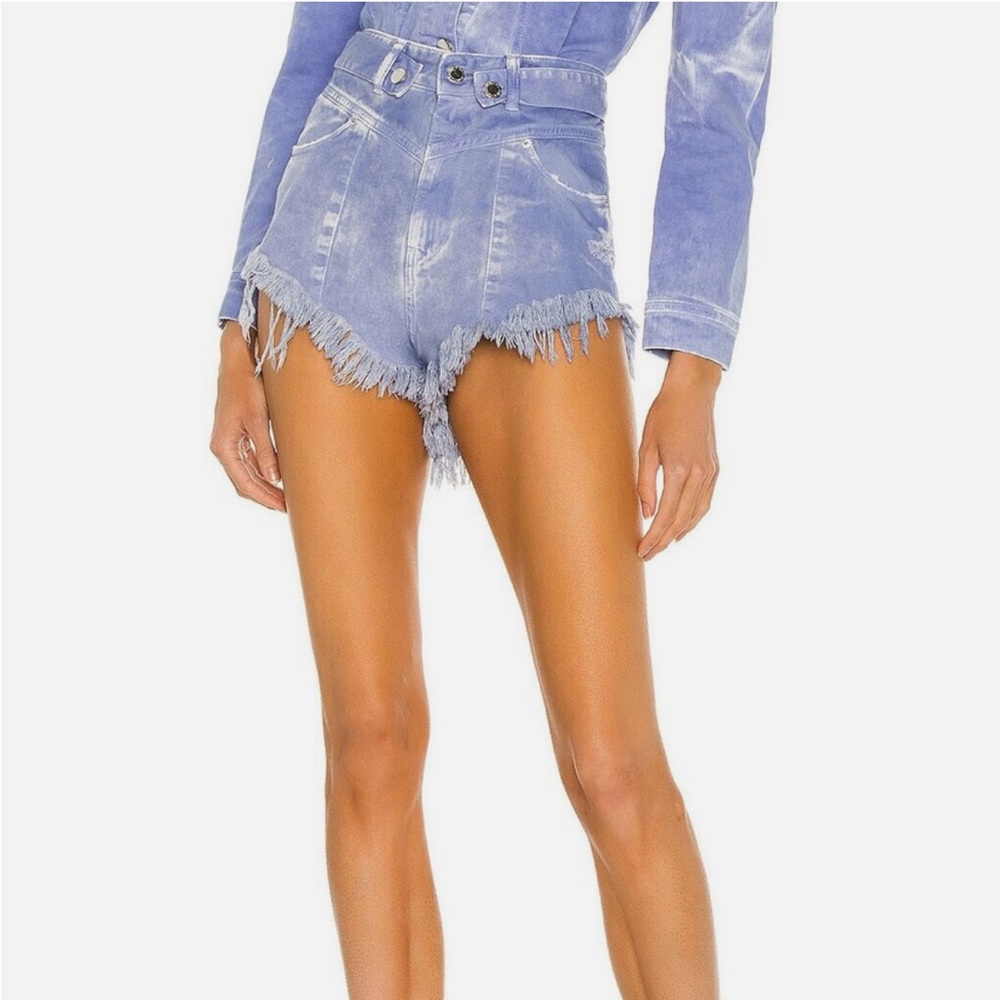 Retrofete Tessa Shorts Purple Bleach Denim Cut Off Italy